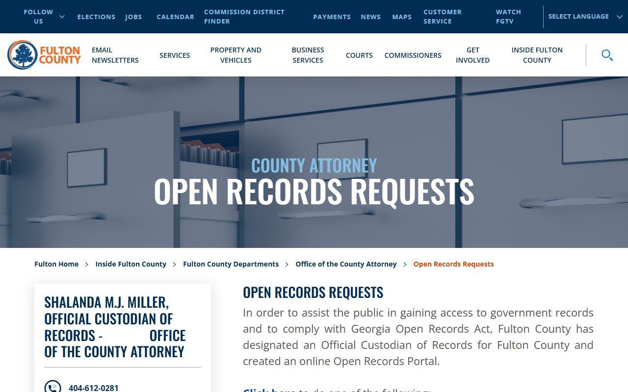 Fulton County booking photos open records center